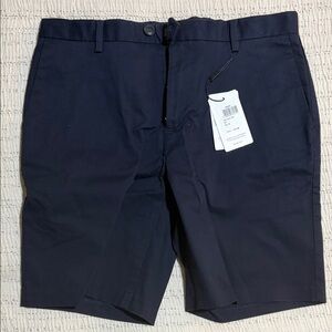 Reiss Dark Blue Flat Front Shorts